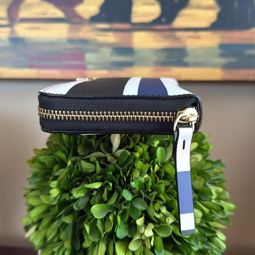 KATE SPADE ♠️ New York 🖤Neda🖤 LAUREL WAY PRINTED CRUISE STRIPE WALLET 🌟EUC🌟 - Picture 9 of 17
